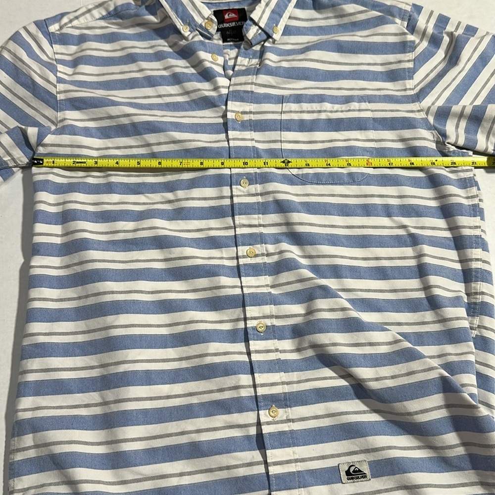 Quiksilver Men's Blue Striped Shirt - Picture 6 of 6